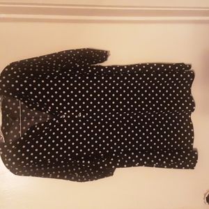 Adele & May Polka-dot Tulip Sleeve Top Sz 2X